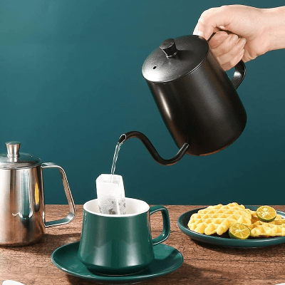 Bouilloire - CoffeeKettleStainless™ - Noir Gros - Cuisine d'aujourd'hui