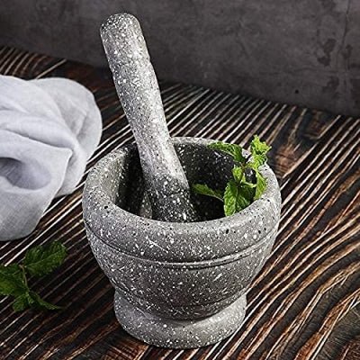 Mortier cuisine - ResinMortar&Pestle™ - Gris - Cuisine d'aujourd'hui