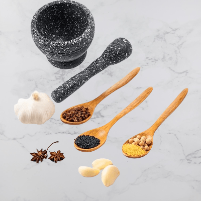 Mortier cuisine - ResinMortar&Pestle™ - Gris - Cuisine d'aujourd'hui