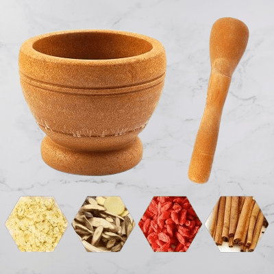 Mortier cuisine - ResinMortar&Pestle™ - Marron clair - Cuisine d'aujourd'hui